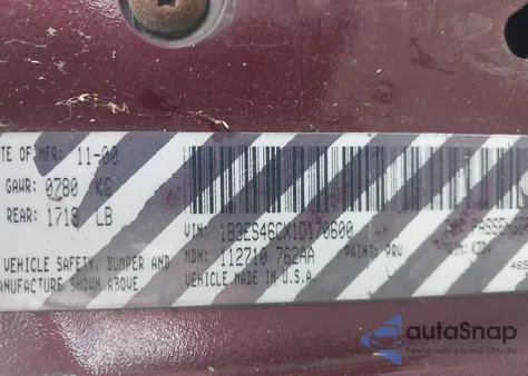 2001 Dodge Neon Se from USA, damaged, VIN 1B3ES46CX1D170600